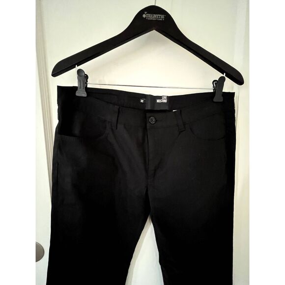 Womens Love Moschino Black Straight Leg Jeans Size 32 - Picture 8 of 10